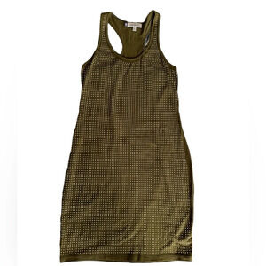 Jennifer Lopez Racer Back Studded Green Tshirtlike Dress Small